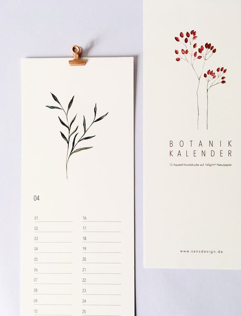 Geburtstagskalender mit floralen Motiven | Blumen-Kalender | Kalenderstreifen | immerwährend | Pflanzenkalender | 14,9cm x 44,51cm Table Calendar Design, Diy Kalender, Botanical Printables, Table Calendar, Kalender Design, Modern Calendar, Creative Calendar, Calendar Craft, Calendar Layout