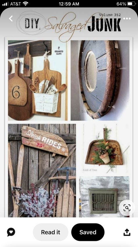 Upcycling, Repurposed Items Upcycling, Vintage Repurposed Items, Salvage Projects, Repurposed Projects, Repurposed Junk, Upcycle Repurpose, Funky Junk Interiors, Board Wall