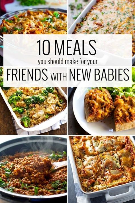 Meal Train Recipes, Ideas For Friends, New Babies, Freezer Crockpot Meals, God Mat, Make Ahead Meals, Frozen Meals, A Collage, Main Meals