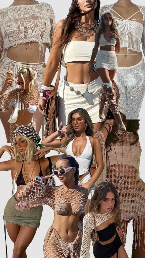 Coachchella Outfits, Matching Coachella Outfits, Coachella Inspo 2024, Chic Music Festival Outfits, Beach Coachella Outfit, Y2k Coachella Outfits, Coachella 2024 Trends, Coachella Sparkle Outfit, Beige Festival Outfit