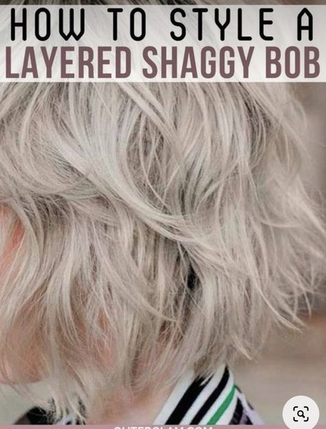 Layered Shaggy Bob, Short Shaggy Bob, Messy Bob Haircut, Bob Hairstyle Ideas, Shaggy Bob Hairstyles, Chin Length Haircuts, Shaggy Bob Haircut, Cute Bob Hairstyles, Short Shaggy Haircuts