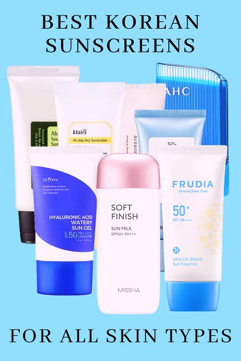 In this article, I talk about the best Korean sunscreens for all skin types. Whether you have sensitive, dry, or oily skin, here you will find a Korean sunscreen that will work for you. Here I also provided some very affordable options, that will fit everyone's budget. Check out the best Korean sunscreens. Best Korean Sunscreen, Cosrx Products, Scrub Mask, Korean Sunscreen, Sunscreen For Sensitive Skin, Gel Sunscreen, Oily Sensitive Skin, Best Sunscreens, Acne Spots