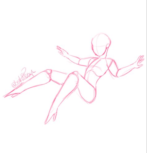 Drawing Poses Female Floating, Ych Base Floating, Floating Reference Pose Drawing, Swing Drawing Sketch, Cute Floating Poses, Levitating Poses Reference, Drawing Base Flying, Floating Body Base, Drawing Reference Poses Standing Female