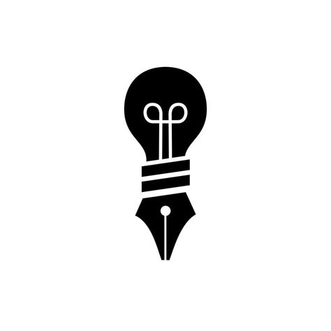 pen with Light Bulb creative idea for business and education vector Logo Template Illustration Design Logos, Graphic Design Stickers Ideas, Pen Logo Design, Light Bulb Tattoo, Light Bulb Illustration, Idea For Business, Bulb Logo, Pen Logo, Lightbulb Tattoo