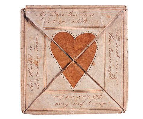 Love Token for Sarah Newlin with Envelope, American Folk Art Museum.   @TypeTasting  via @MurrMarie Love Surprise, Kahlil Gibran, Love Token, My Funny Valentine, Beating Heart, Saint Valentine, American Folk Art, Romantic Valentine, Vintage Valentines