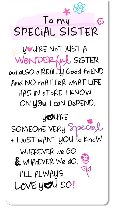 Quotes About Sisters, Birthday Greetings For Sister, Happy Birthday Wishes Sister, I Love You Sister, Happy Birthday Sister Quotes, Little Sister Quotes, Message For Sister, Love Your Sister, Sister Love Quotes