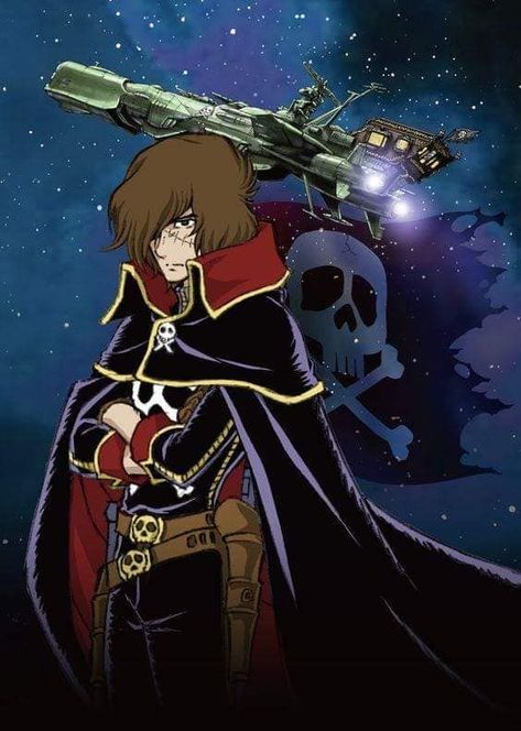 Star Wars Manga, Harlock Space Pirate, Been Trill, Space Pirate Captain Harlock, Kuchiki Byakuya, Captain Harlock, Captain My Captain, Film Anime, Space Pirate