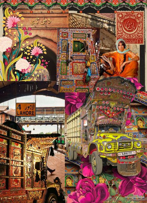 India Collage Aesthetic, Pakistan Moodboard, Desi Highlight Cover, Zainab Core Aesthetic, Desi Art Aesthetic, Retro Pakistan, Pakistani Culture Aesthetic, Desi Collage, Desi Lifestyle