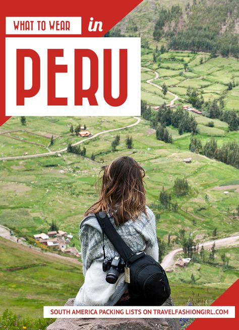 Peru is a beautiful country in South America most well known for Machu Picchu. Keep reading to find out what to wear in Peru in every season! #travelperu #beachtravel #travelfashiongirl Peru, Peru In April, Peru Packing List Woman, Peru Outfit Travel For Women, Peru Outfits, Peru Fashion, Columbia South America, Peru Trip, Peru Travel Guide