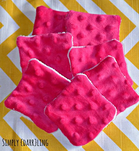 Adventures in Fabric Remnants - Makeup Remover Pads - Simply {Darr}ling Couture, Amigurumi Patterns, Terry Cloth Projects, Diy Makeup Remover Wipes, Diy Makeup Remover Pads, Reusable Makeup Remover Pads, Diy Makeup Remover, Different Types Of Fabric, Makeup Remover Wipes