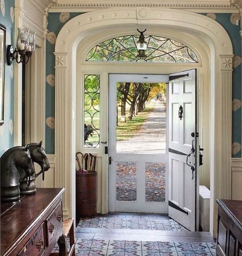 Simply wonderful. Sign me up. House in Vermont. Peter Pennoyer Architects. via Town and Country Magazine. Have a great weekend. Small Entryway Table, Grand Hall, Small Entryway, Up House, Entryway Table, Entry Hall, Entry Foyer, Entrance Hall, How To Decorate