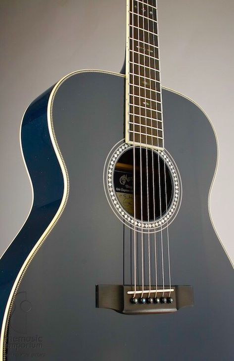 C.F. Martin - Eric Clapton - The Navy Blues - Limited Edition Acoustic Guitar Navy Blue Guitar, Black Acoustic Guitar, Learn Acoustic Guitar, Blue Guitar, Guitar Exercises, Guitar Tabs Songs, Acoustic Guitar Strings, Martin Guitar, Cheap Guitars