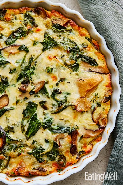 Bacon Mushroom Quiche Crustless, Spinach Artichoke Mushroom Quiche, Mushroom And Spinach Quiche Recipes, Broccoli And Mushroom Quiche Recipes, Spinach And Mushroom Quiche Crustless, Spinach Mushroom Cheese Crustless Quiche, Elegant Ricotta And Spinach Quiche, Quiche With Swiss Cheese, Quiche Recipes With Spinach