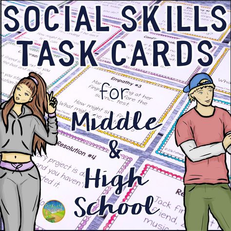 Social Skills High School, Social Scripts, Social Skills Games, Conflict Resolution Skills, Social Skills Lessons, Middle School Counseling, Social Skills Groups, High School Kids, High School Education