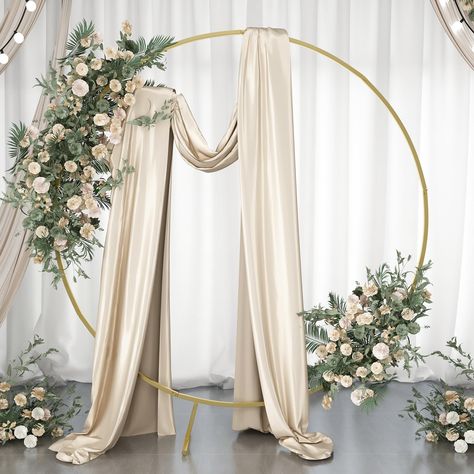 PRICES MAY VARY. 【Balloon Arch Stand】-Multipurpose: The delicate decoration on the wedding arch will make the wedding ceremony more romantic. The round backdrop stand is a must for birthday parties, bridal parties, graduation season parties, anniversary celebrations and Christmas decorations. 【Wedding Arches for Ceremony】Strong and Stable: Well-designed tilted T-shaped Base stable metal pipe.It will not shake sharply due to wind or object collision.Smooth frosted metal surface makes your party m Circle Balloon Arch, Proposal Decor, Circle Wedding Arch, Wedding Stand, Balloon Arch Kit, Wedding Doors, Round Backdrop, Photo Backdrop Wedding, Photos Booth