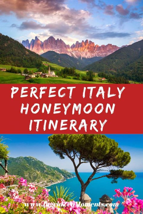 Italy honeymoon Honeymoon Italy Itinerary, Amalfi Coast Honeymoon, Italy Honeymoon Itinerary, Budget Friendly Honeymoon Destinations, Where To Go In Italy, Canada Honeymoon, Cheap Destination Wedding, Italian Honeymoon, Honeymoon Itinerary