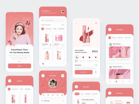 Closet App, Beauty Web, Ui Ux App, Beauty App, Mobile App Design Inspiration, App Home, App Design Inspiration, Mobile App Design, Ux Ui