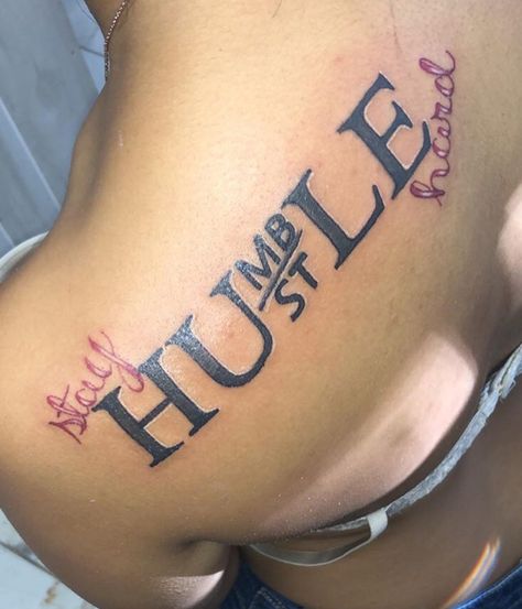 Humble Tattoo, Hard Tattoos, Small Girly Tattoos, Stomach Tattoos Women, Gangsta Tattoos, Money Tattoo, Forarm Tattoos, Tattoos For Black Skin, Pretty Tattoos For Women