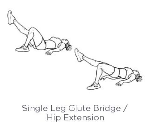 Single leg glute bridge Leg Glute Bridge, Single Leg Glute Bridge, Single Leg Bridge, Glute Bridge, Sport Fitness, Bridge