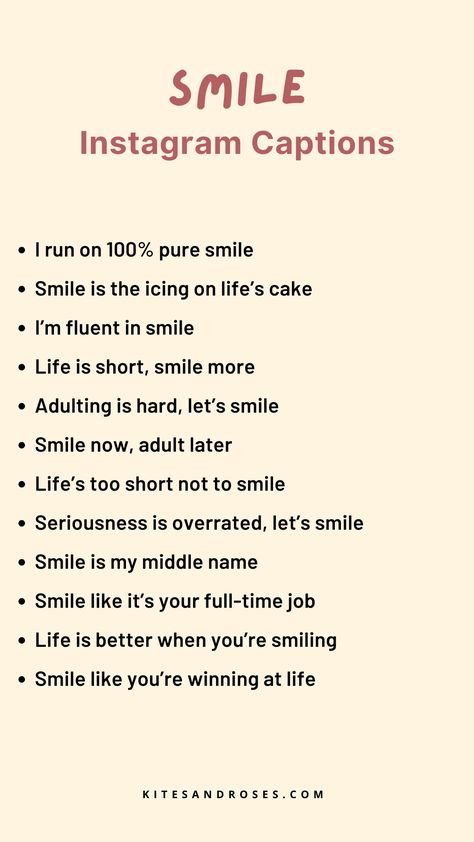 Looking for smile captions? Here are the quotes and sayings that express true happiness. Smile Captions For Instagram, Instagram Captions Happy, Smile Captions, Short Happy Quotes, One Word Instagram Captions, Short Instagram Quotes, Funny Instagram Captions, Short Instagram Captions, Witty Instagram Captions