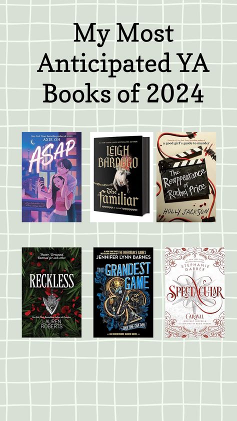 My must-read books of 2024. These six YA novels are at the top of my TBR this year. To find out why I can't wait to read them, check out my blog post! #books #yabooks #bookblog #booktok Young Adult Books, Good Ya Books, Ya Books To Read, Best Ya Books, Ya Books Romance, Books 2024, Ya Series, Reading List Challenge, Tbr List