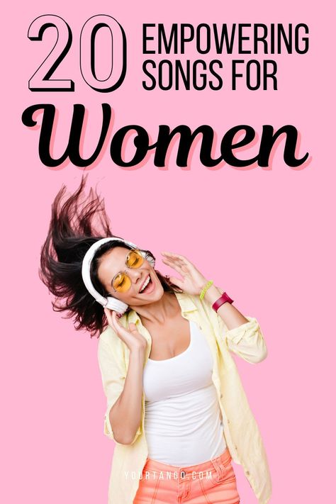 20 Empowering Songs For Women To Help You Harness Your Inner Strength | YourTango #Music #songs #women Songs For Women Empowering, Songs For Strong Women, Positive Songs Playlist, Workout Music Playlist Motivation, Uplifting Music Playlists, Inspirational Songs Motivation, Powerful Women Songs, Women Empowerment Songs, Exercise Music Workout Songs