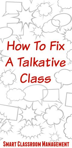 Unwanted talking is near the top of the list of teacher frustrations. Although not considered severe misbehavior, it can nonetheless severely disrupt learning. It can hijack listening, shatter concentration, and cause other students to join in as well. It's a thorny issue---because it's hard to know why it's happening, what you're doing wrong, and why Talkative Class, Smart Classroom, Teaching Classroom Management, Effective Classroom Management, Substitute Teaching, Classroom Strategies, Classroom Behavior Management, Behaviour Management, Classroom Management Tips