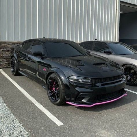 Pink And Black Dodge Charger, Black And Pink Dodge Charger, Pink Scat Pack, Pink Dodge Charger, Pink Hellcat, Black Dodge Charger, Hellcat Srt, Hell Cat, Dodge Charger Hellcat