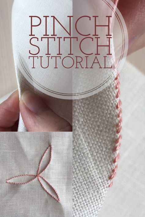 Pinch stitch tutorial Country Craft Ideas, Farmhouse Crafts, Stitch Tutorial, Embroidery Stitches Tutorial, Thread Art, Clothes Sewing, Unique Fabric, Country Crafts, Needle Arts