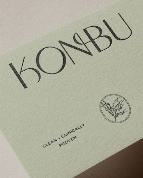 Labels Studio - Konbu Skincare Brand Identity + Packaging Design - World Brand Design Society / Konbu comes from the Japanese word for Kelp which is Kombu. It's a marine-based skincare brand that harnesses the healing and restorative powers of the ocean to create nutrient-rich and environmentally restorative products. Japanese Brand Identity, Ocean Packaging, Japanese Branding Design, Skincare Logo Design Ideas, Ocean Branding, Japanese Packaging Design, Skincare Brand Identity, Contemporary Logo Design, Japanese Branding