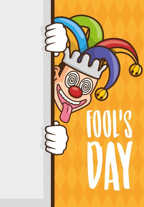 April fools day background | Free Vector #Freepik #freevector #background #party #cartoon #comic Joker Hat, Joker Logo, Tragedy Mask, Crazy Hat Day, Party Cartoon, Jester Hat, Comedy And Tragedy, Hat Day, Fools Day