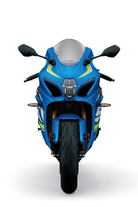 Suzuki GSX-R1000 L7: front view, featuring new LED headlight Motorcycle Front View, Suzuki Gsx R 1000, Suzuki Motorcycles, Bike Wallpaper, Motorcycle Ideas, Blue Motorcycle, Suzuki Gsx R, Bike Illustration, Suzuki Gsxr1000