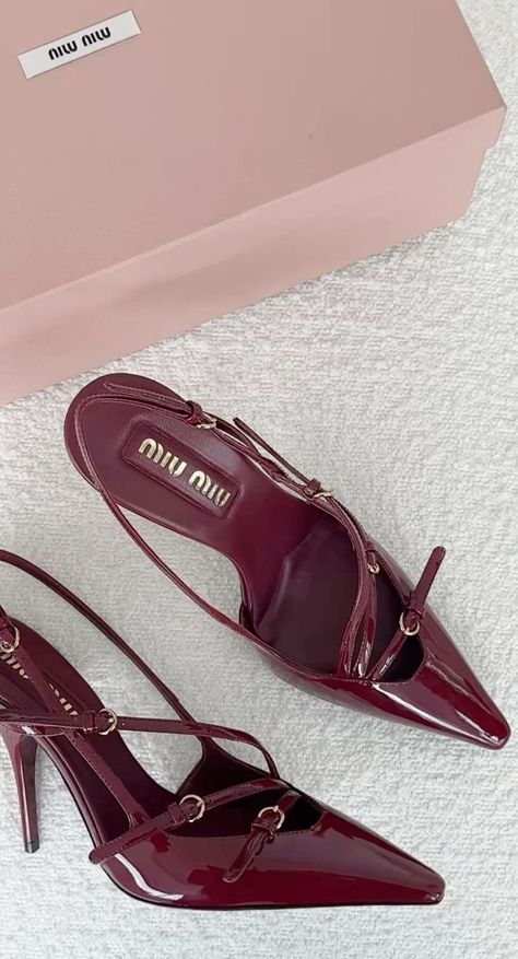 Home / X Shoe Aesthetic Heels, Miu Miu Red Shoes, Miu Miu Red Heels, Shoe Inspo Heels, Cute Aesthetic Heels, Cherry Red Clothes Aesthetic, Pointy Heels Aesthetic, Cherry Red Accessories, Cherry Red Boots Outfit