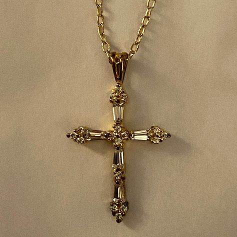 Questions? Leave A Comment Below! Brass Cross. Some Tarnishing But Not Noticeable When Worn. Gold Necklace With Cross, Ornate Cross Necklace, Allegedly Book, Green Cross Necklace, Gold Cross Necklace Aesthetic, Cross Necklace Aesthetic, Chunky Cross Necklace, Big Cross Necklace, Large Cross Necklace