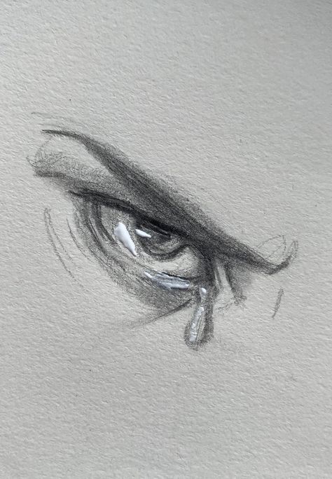 Fallen Angel Eye Drawing, Drawing Eye Realistic, Eye Studies Drawing, Eye Drawing Realistic Tutorial, Angry Tears Reference, Eyes Anger Drawing, Intimidating Eyes Drawing, Missing Eye Drawing, Hypnotic Eyes Drawing