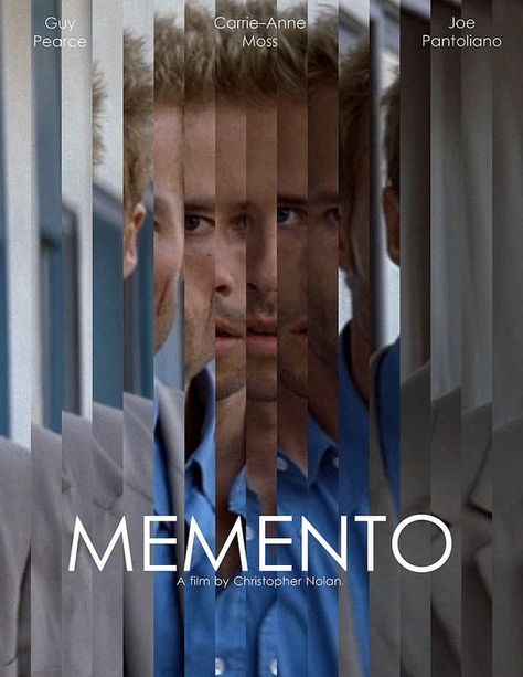 "Memento", neo-noir psychological thriller film by Christopher Nolan. If you haven't seen it, SEE IT!!! Memento Movie Poster, Memento Poster, Leonard Shelby, Memento Movie, Movies Worth Watching, I Love Cinema, Film Buff, See Movie, Thriller Film