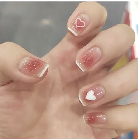 Henna Nails, Asian Nails, Short Gel Nails, Simple Gel Nails, Blush Nails, Really Cute Nails, Pretty Gel Nails, Nagel Inspo, Cute Gel Nails