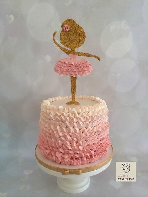 Ballerina Cake - cake by Oven Couture - CakesDecor Birthday Cake Girls Kids, Buttercream Ruffle Cake, Birthday Cakes Girls Kids, Ballerina Party Theme, Ballerina Theme, Ballet Cakes, Ballet Birthday Party, Ballerina Cake, Dance Cakes