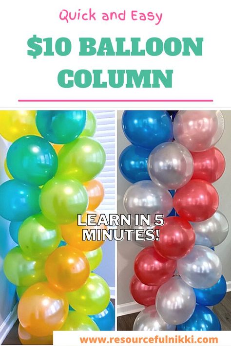 What Do You Need To Make A Balloon Garland, Balloon Arch For 1st Birthday, Balloons Columns Diy, Make Your Own Balloon Arch, Three Color Balloon Garland, Basic Party Decorations, Making Balloon Columns, Balloons For Party, Diy Balloons Decoration