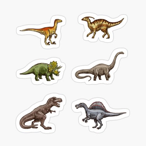 Imprimibles Jurassic Park, Types Of Dinosaurs, Monthly Activities, Jurrasic Park, Dinosaur Pictures, Dinosaur Stickers, Dinosaur Design, Ideas Para Fiestas, Scrapbook Stickers