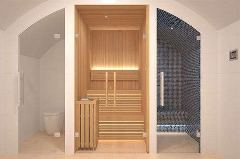 Sauna Bathroom Ideas, Luxurious Bathroom Ideas, Nordic Sauna, Sauna Bathroom Design, Steam Room Shower, Deco Spa, Luxury Bathroom Ideas, Home Spa Room, Luxurious Bathroom