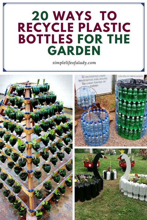 Reuse Plastic Containers For Plants, Diy Recycled Garden Ideas, Recycled Crafts Garden, Upcycling, Use Plastic Bottles Diy Crafts, Upcycle Plastic Bottles Diy, Recycled Bottles Garden, Detergent Bottles Repurpose, Gardening With Recycled Materials