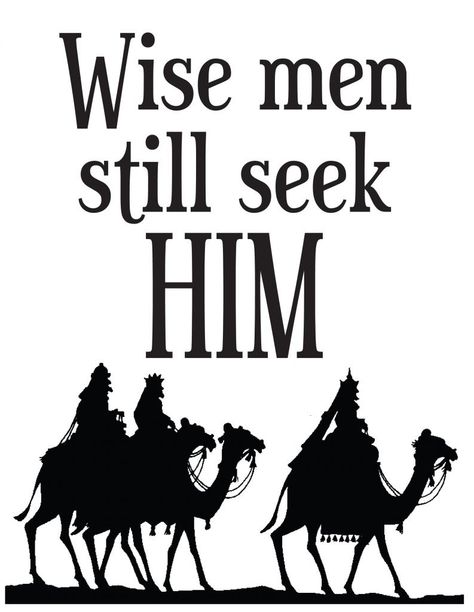 Free Printable: Wise Men Still Seek Him Natal, Scanncut Projects, Ward Activities, Wise Men Still Seek Him, Ward Christmas Party, Matthew 2, Nativity Silhouette, Pictures Winter, Roi Mage