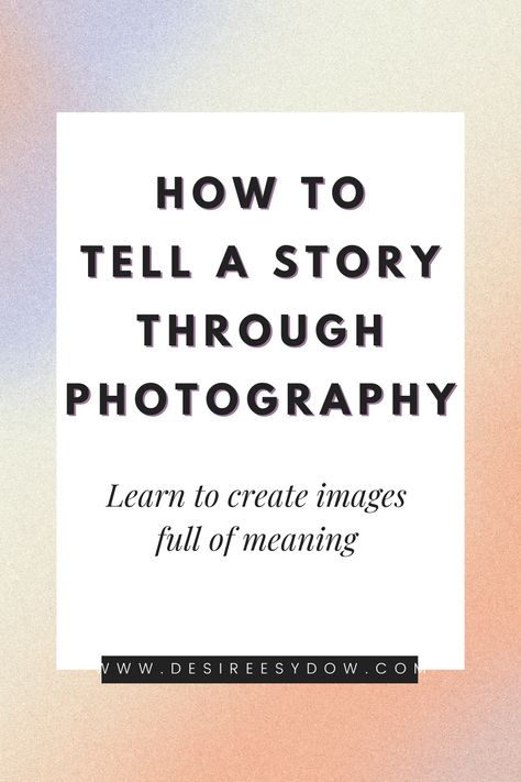 Do you want to learn how to tell a story through photography? Then read my new blog post now where I share how you can create meaningful, evocative images using a framework borrowed from moviemaking. #photography #storytelling #conceptualphotography Self Portrait Photography, Narrative Photography Storytelling Ideas, Word Photography, Photography Storytelling, Narrative Photography, Storytelling Photography, Photography Words, Conceptual Photography, Tell A Story