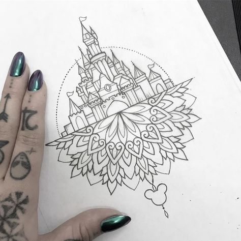 250+ Best Disney Tattoo Designs (2023) Simple Small Themed Ideas from Disneyland World Simba Tattoo, Disney Castle Tattoo, Chateau Disney, Disney Inspired Tattoos, Disney Tattoos Small, Disney Sleeve Tattoos, Castle Disney, Castle Tattoo, Disney Sleeve
