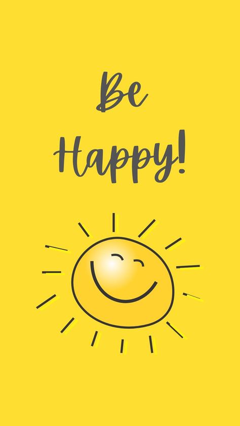 Be Happy Quotes Positivity Wallpaper, Happy Things Pictures, Happy For You, Happy Daily Quotes, Happy Words Inspiration, Happy Iphone Wallpaper, Phone Wallpaper Yellow, Be Happy Wallpaper, Happiness Images