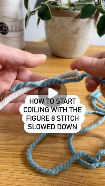 31K views · 1.3K likes | MaCREme | Fiber Artist | Macrame Tutorials on Instagram: "Here’s a slower version of how to start the figure 8 stitch when coiling.   #Basketcoiling #basketweaving #basketweave #coiledbasket #coilbasket #coiledtray #basketry #basketryart #basketmaking #basketmaker #makers #makersgonnamake #makersmovement #makersofinstagram #macramé #macramecommunity #howto #coiling #coilingtechnique" Coil Baskets Diy, Macrame Basket Tutorial, Coil Weaving, Macrame Baskets, Macrame Basket, Macrame Tutorials, Rope Baskets, Rug Tutorial, Macrame Rope