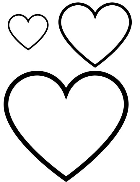 Heart Templates Heart Shapes Template, Printable Heart Template, Shape Coloring Pages, Valentine Template, Heart Stencil, Heart Coloring Pages, Shape Templates, Heart Printable, Heart Outline