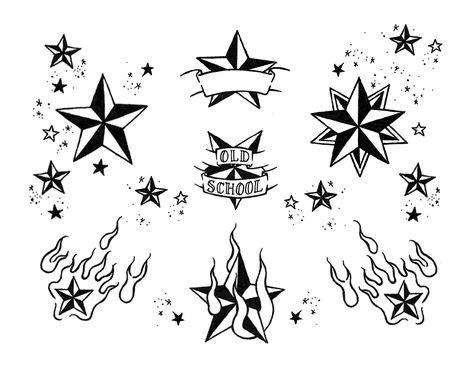 Tattoo Old School, Nautical Star Tattoos, Starfish Tattoo, Small Star Tattoos, Art Flash, Nautical Star, Star Tattoo Designs, Nautical Tattoo, Star Tattoo