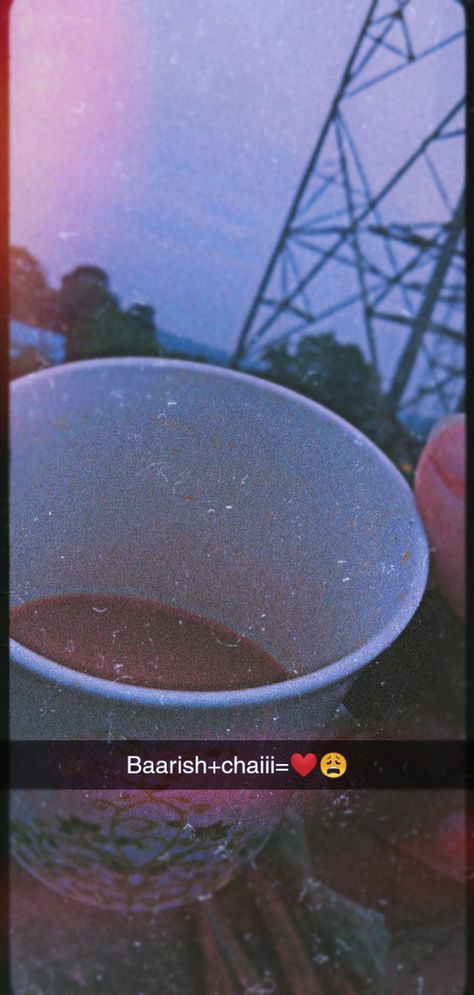 #Chai#aesthetic#tea#rain#baarish#pics Baarish Pics, Rain With Tea, Tea In Rain, Baarish Snaps, Tea And Rain, Rain And Tea, Chai Snap, Chai Aesthetic, Aesthetic Tea